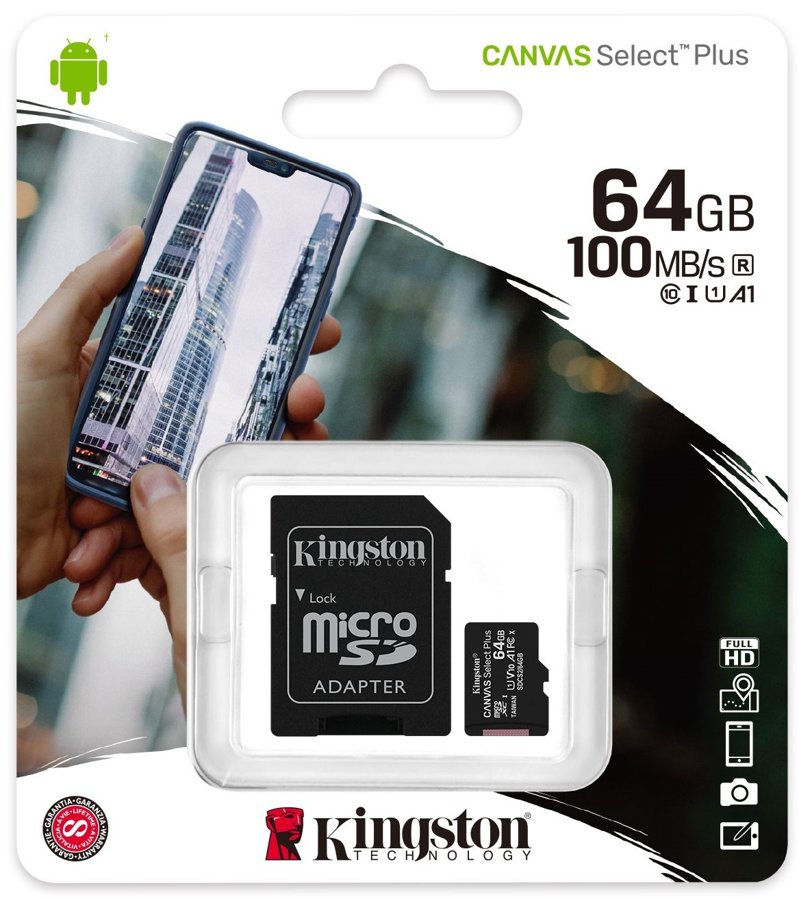 Cartão Micro SD Kingston 64GB Classe 10